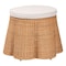 Bali & Pari Palm Scallop Natural Rattan Ottoman, 26" Round 259-14091-ZORO - alternate 1