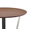 Homeroots 48" Brown And Black Iron Sled Base Round Top Dining Table 569434 - alternate 18