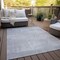 Homeroots 3' X 5' Silver And Gray Abstract Washable Indoor Outdoor Area Rug 588792 - alternate 7