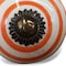 Homeroots Set of Twelve Orange And White Geometric Ceramic Drawer Pull Knobs, 12PK 358105 - alternate 6