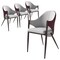 Leisuremod Sante Modern Leather Dining Arm Chair with Iron Legs in White/Bordouex, 4PK SC53WB4 - alternate 1