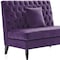Homeroots 55in Plum and Black Velvet Loveseat 724030 - alternate 4