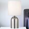 Homeroots 13" Silver Metal Cylinder Table Lamp With White Drum Shade 546118 - alternate 6