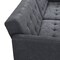 Homeroots 75" Dark Gray Linen Sleeper Sofa With Silver Legs 522394 - alternate 7
