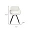 Homeroots Set of Two Beige and Black Fabric and Steel Dining Arm Chairs, 2PK 719343 - alternate 6