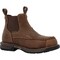 Georgia Boot Athens 360 Moc-Toe Chelsea Waterproof Nano Composite Toe Work Boot, Brown, Size 8 GB00740 - alternate 1
