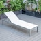 Leisuremod Marlin Patio Chaise Lounge Chair with Grey Aluminum Frame, White MLGR-77W - alternate 9