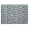 Homeroots 2' X 3' Blue and Cream Damask Washable Non Skid Indoor Outdoor Area Rug 563862 - alternate 6