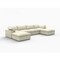 Homeroots Khaki Linen Blend Modular U Shaped Six Piece Sofa and Chaise Sectional 716925 - alternate 3
