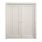 Sartodoors Sliding French Double Pocket Doors 48 x 84 inches, Ego 5006 Painted White Oak, Kit Rail Hardware ,  EGO5006DP-PWO-4884 - alternate 1
