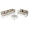 Leisuremod Chelsea White Sectional With Adjustable Headrest & Coffee Table With Beige Cushions CSLW-80BG - alternate 9