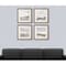 Homeroots Set Of Four Tirwedd II Silver Framed Print Wall Art, 4PK 474058 - alternate 4