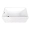 Kingston Brass 51" Acrylic Rectangular Double Ended Freestanding Tub with Drain, Glossy White/Antique Brass VTSQ512823C413 - alternate 1