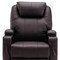 Homeroots 33" Brown Faux Leather Power Heated Massage Lift Assist Recliner 520900 - alternate 4