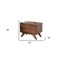 Homeroots 18" Wood and Solid Wood Two Drawer Nightstand 473009 - alternate 5