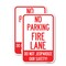 Signmission No Parking Fire Lane - Do Not Jeopardize Our Safety, 18'' X 24'' 2 Signs, Heavy Gauge Aluminum, 2PK A-1824-2PACK-23730 - alternate 1