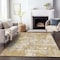 Homeroots 8' X 10' Gold Brown And Beige Abstract Washable Indoor Outdoor Area Rug 597965 - alternate 9