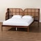 Baxton Studio Cascadia Mid-Century Modern Walnut Brown Wood Queen Size Wingback Platform Bed 252-13900-ZORO - alternate 9