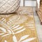 Jonathan Y Nevis Palm Frond Yellow/Cream 5 ft Square Indoor/Outdoor Area Rug SMB119C-5SQ - alternate 7