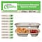 Ecoquality 29oz 2 Compartment Rectangular Sugarcane Container, Compostable Bowls for Takeout, 50PK EQCRTB2C29-50 - alternate 6