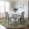 Homeroots 8' Olive Green And Ivory Round Abstract Washable Indoor Outdoor Area Rug 612763 - alternate 7