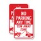 Signmission No Parking Any Time Tow-Away Zone, 18'' X 24'' 2 Signs, Heavy Gauge Aluminum, 2PK A-1824-2PACK-2586 - alternate 1