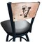 Holland Bar Stool Co 36" Blk Wrinkle Vermont Swivel Bar Stool, Laser Engraved Back L03836BWMedMplAVermntBlkVinyl - alternate 1
