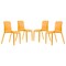 Leisuremod Murray Modern Dining Chair, Transparent Orange, 4PK MC20TOR4 - alternate 1
