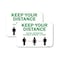 Signmission Keep Your Distance Social Distance In Public Places, 18'' X 24'' 2 Signs, Heavy Gauge Aluminum, 2PK A-1824-2PACK-25454 - alternate 1