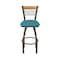Holland Bar Stool Co Eleanor 30in Swivel Bar Stool with Bronze Finish, Medium Back and Graph Tidal Seat 880 - alternate 6