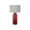 Monarch Specialties Lighting, 28"h, Table Lamp, Red Glass, Grey Shade, Contemporary, Modern I 9909 - alternate 1