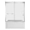 Kingston Brass 60" Acrylic Anti-Skid Alcove Left-Hand Drain Tub with Right Sliding Tub Door, White/Polished Chrome KVTAM6032L22B1 - alternate 1