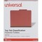 Universal 4-, 6-, 8-Section Classification Folders, 1 Divider, Letter, Red, 10PK UNV10250 - alternate 1