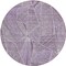 Homeroots 8' Purple And Ivory Round Geometric Washable Indoor Outdoor Area Rug 594805 - alternate 8