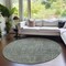 Homeroots 8' Fern Green And Gray Round Southwestern Washable Indoor Outdoor Area Rug 587046 - alternate 7
