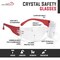 Bison Life Safety Glasses, Anti-Scratch, Clear Lens Red Temple Lens, Frameless BLSH-ESCR-CLLCT-SG2R-12 - alternate 13