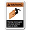 Signmission 10 in Height, Plastic, 10" x 7", ANSI-710WS Warning Moving Gate ANSI-710WS Warning Moving Gate - alternate 7