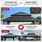 Sunjoy Kingston 14x12 Gazebo, Steel Hardtop Gazebo with Curtain and Netting - Woodgrain Aluminum Posts A10204366000 - alternate 11