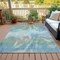 Homeroots 5' X 8' Sky Blue And Ivory Abstract Washable Indoor Outdoor Area Rug 631354 - alternate 7