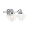 Jonathan Y Orleans 16.75" 2-Light Iron/Glass schoolhouse LED Vanity Light, Chrome JYL3531A - alternate 11