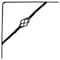 Prosource Decorative and Elegant Shelf Bracket, 220 lb/Pair, 8 in L, 8 in H, Steel, Black SB-017PS - alternate 1
