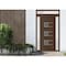 Vdomdoors Front Exterior Prehung Metal-Plastic Door, Manux 8933 Walnut, 2 Side and Top Sidelite Transom, Offi MANUX8933EXD-WLN-W12+30+12xH80+14-RH - alternate 1