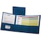Oxford Paper Tri Fold Pocket Folder, Blue, 20PK 59802 - alternate 1