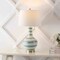 Jonathan Y Tucker 30.5 in. Striped Ceramic/Metal LED Table Lamp, Green/White JYL3054A - alternate 10