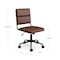 Martha Stewart Lulu Upholstered Office Chair in Saddle Brown/Oil Rubbed Bronze CH-240229-1-BR-BK-MS - alternate 9