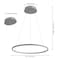 Jonathan Y Brice 23.75" Modern Contemporary Metal Round Dimmable Integrated LED Pendant, Gray JYL7203E - alternate 11