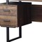Homeroots 60" Brown and Black With Three Drawers 333517 - alternate 9