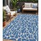 Homeroots 5' X 8' Blue And Ivory Geometric Washable Indoor Outdoor Area Rug 599263 - alternate 1