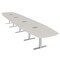 Skutchi Designs Arc Boat Conference Table With Power, 48 in W, 240 in L HAR-ABOT-48X240-T-K458-ESIL - alternate 1