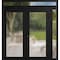 Vdomdoors Front Exterior Prehung Metal-Plastic Double Doors Frosted Glass / MANUX 8102 Matte Black / Office C MANUX8102DEXD-BLK-W72+16xH80+14-LH-I - alternate 1